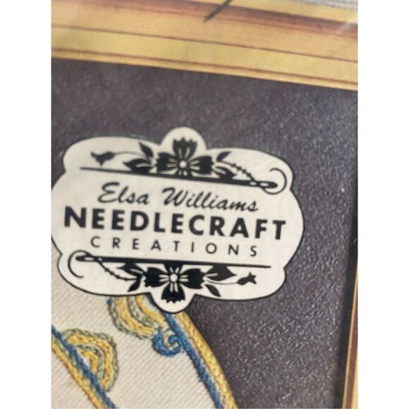 Elsa Williams KC600 Chinese Plate Oriental Landscape Needlecraft Crewel Kit - Picture 3 of 4